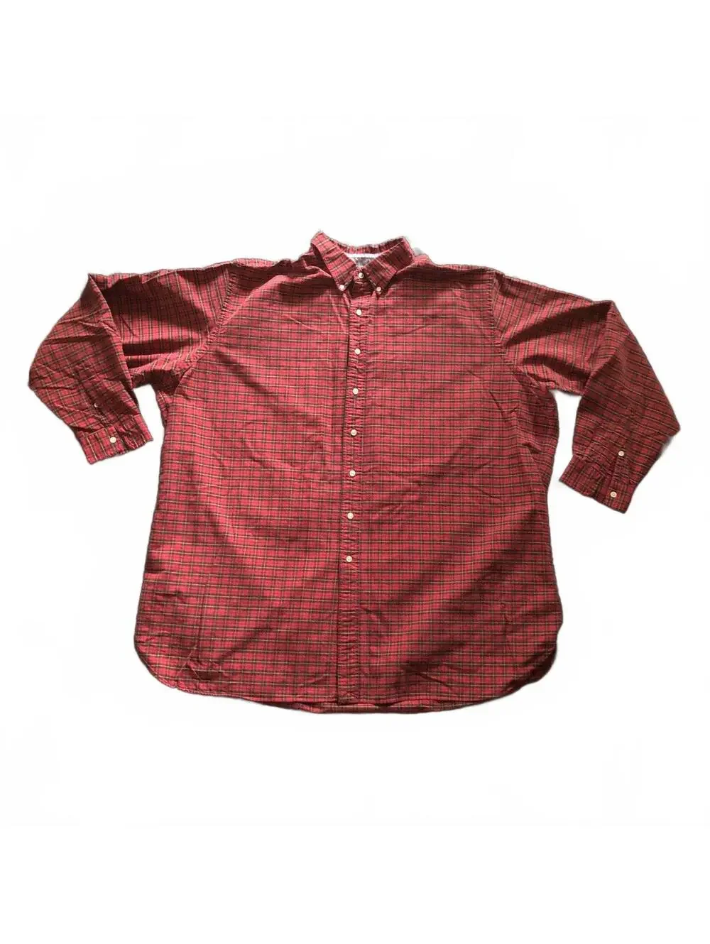 Ralph Lauren Classic Fit Red Plaid Button-Up Shirt 3XLT Tall